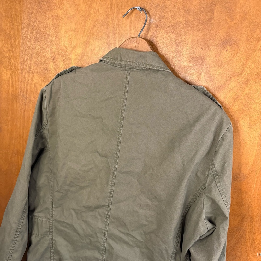 American Eagle Men's Vintage Olive Green Field Jacket Army Military Y2K Chore - Picture 4 of 14